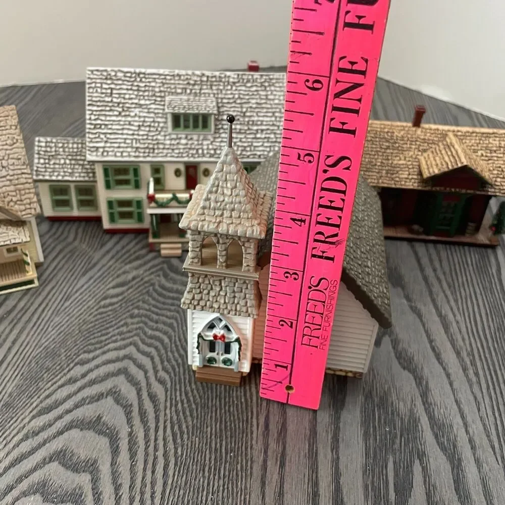 Vintage Hallmark Sarah Plain and Tall Lot of 5 Houses Christmas Holiday Open Box